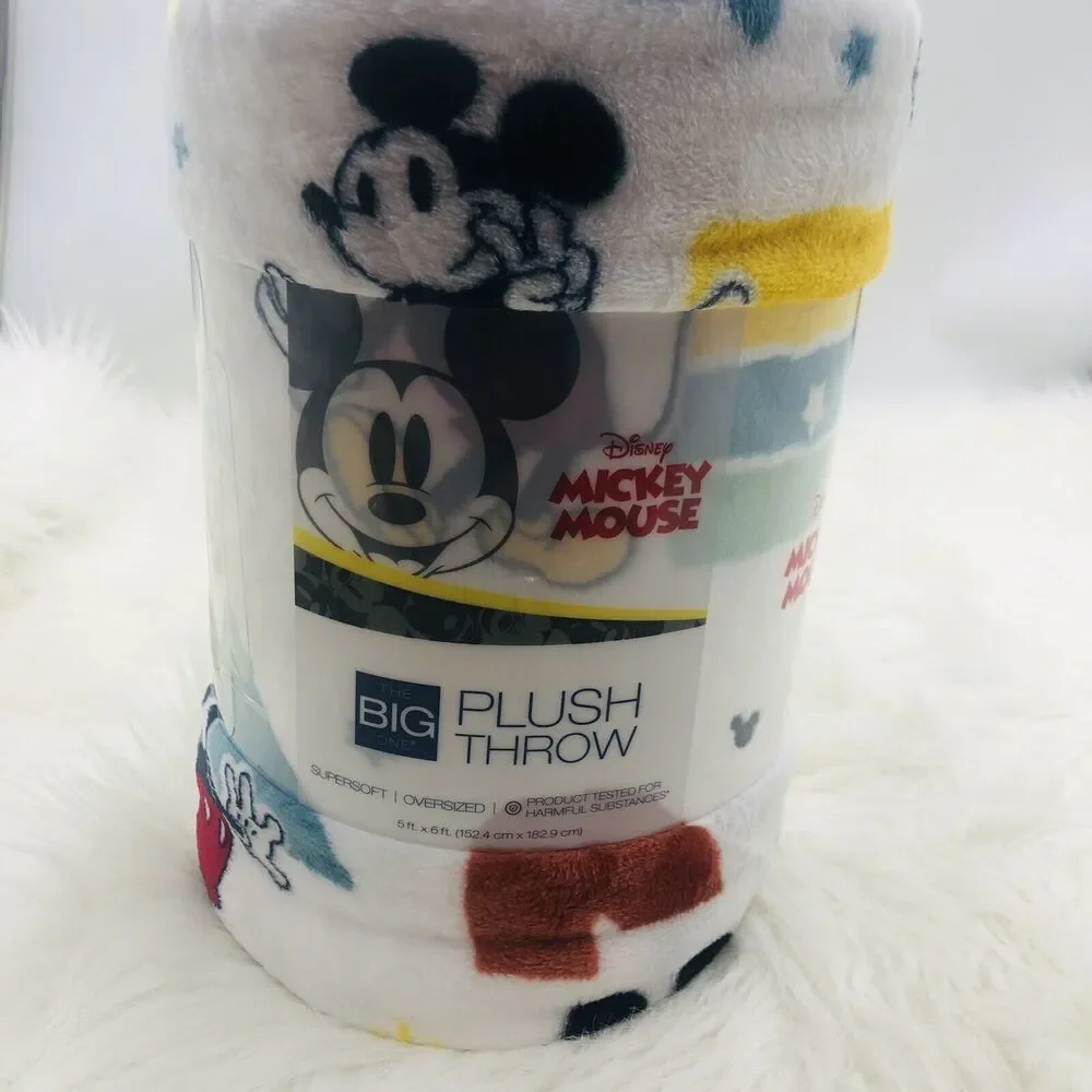 Disney's Oversized Supersoft Printed Plush Throw by The Big One Mickey Shapes‎